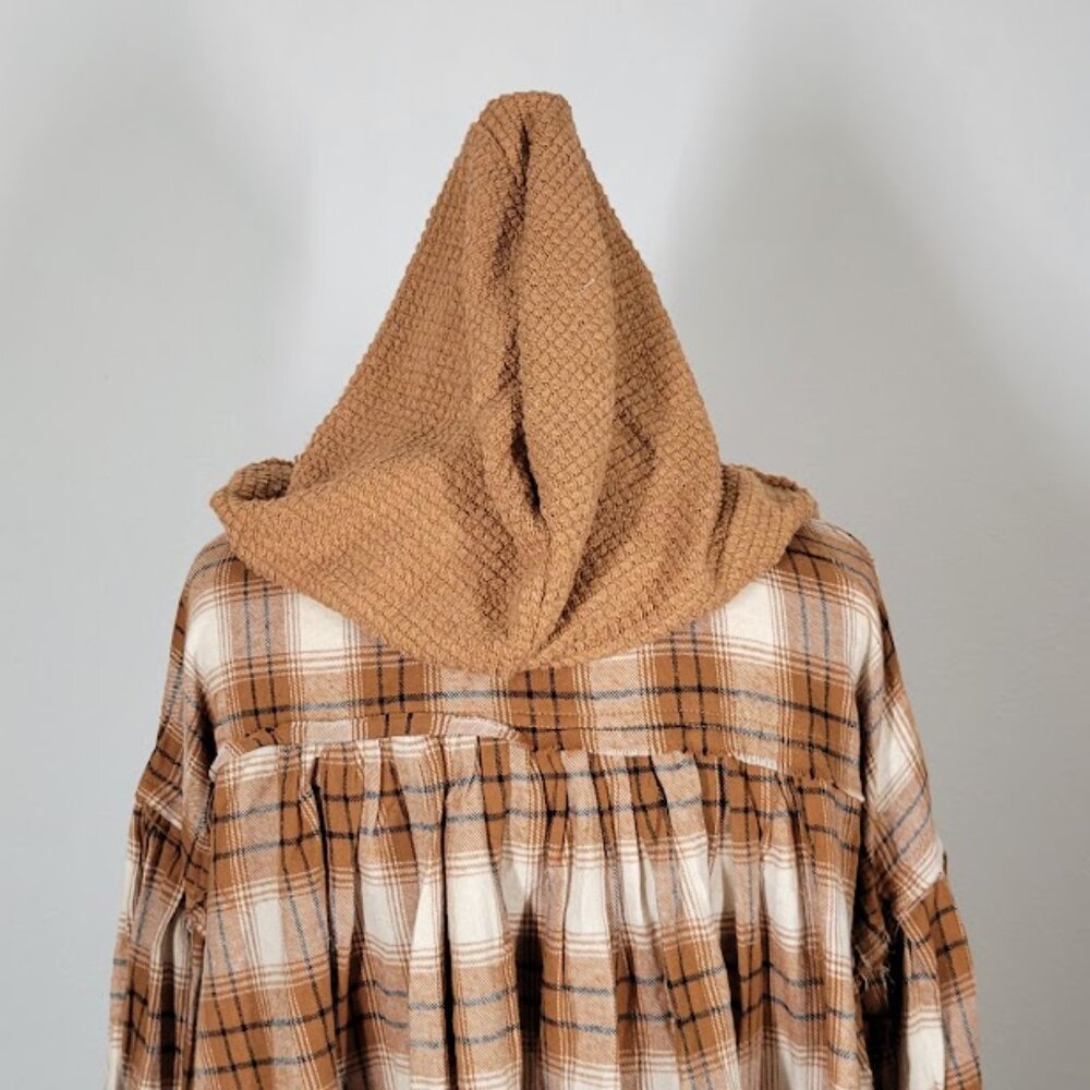 MISS ME  hooded plaid crop top Sz M NEW - Picture 7 of 12